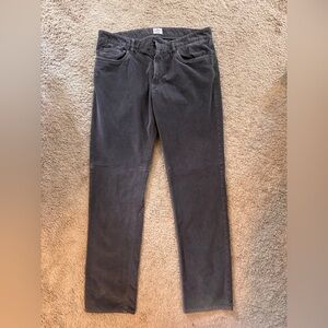 Faherty Men's Charcoal Corduroy Pants
